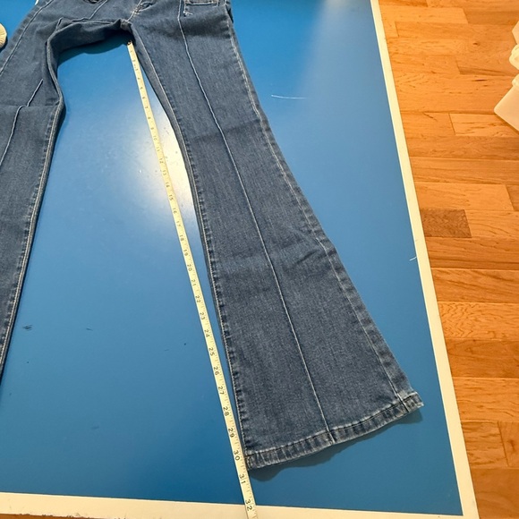 Edikted Dark Blue Boot Cut Jeans. Size XS=25. Like New. - Picture 4 of 6